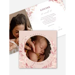 Faire-part de naissance Enfant fleur