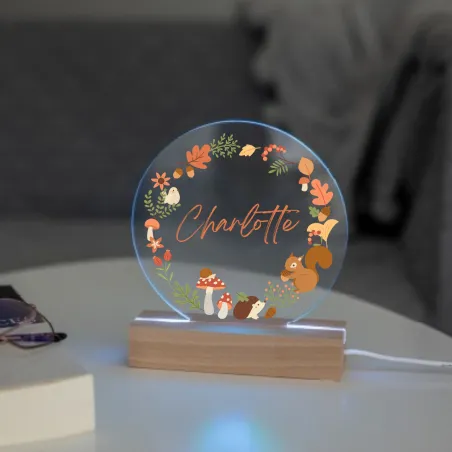 Lampe 3D Animaux de la forêt