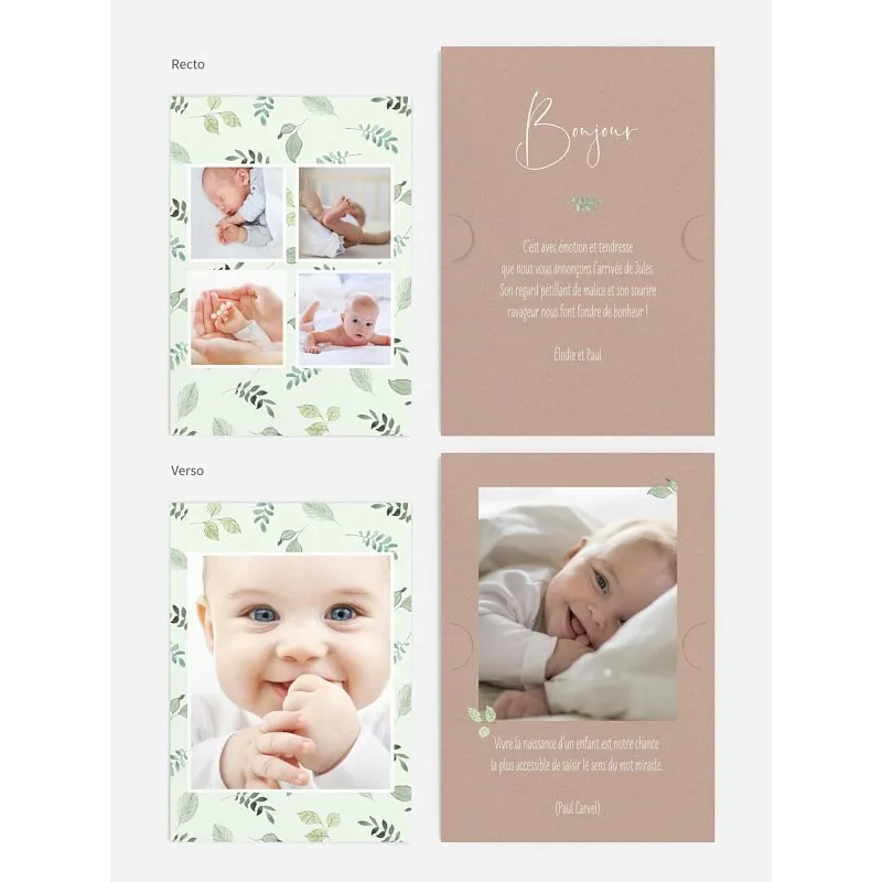 Faire-part de naissance Amis de la forêt
