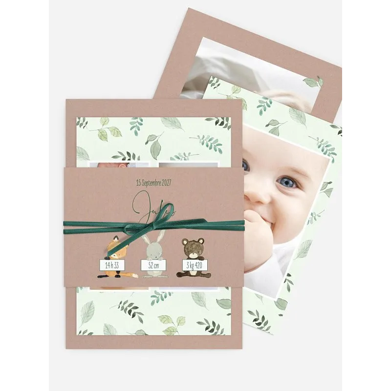 Faire-part de naissance Amis de la forêt