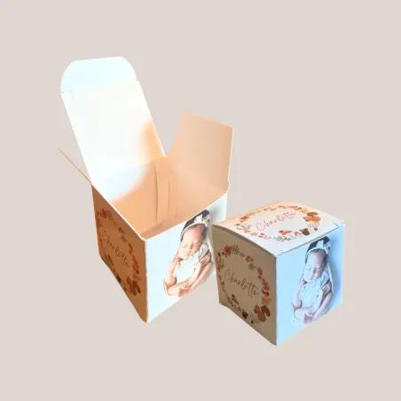 Boîte à dragées baptême Animaux de la forêt