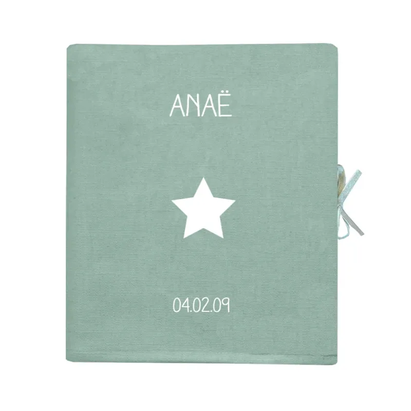 Livre de naissance personnalisé en lin