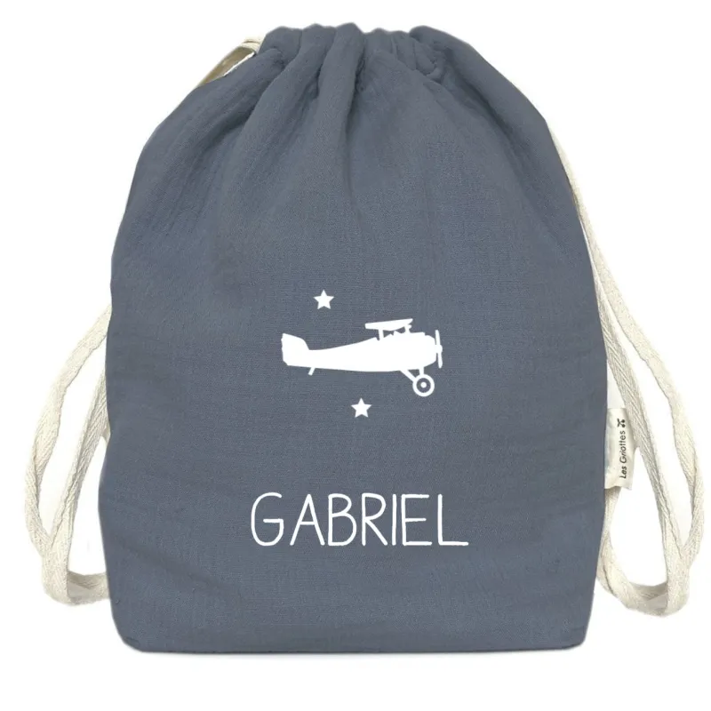 Sac à dos personnalisé en gaze de coton