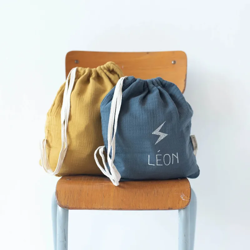 Sac à dos personnalisé en gaze de coton