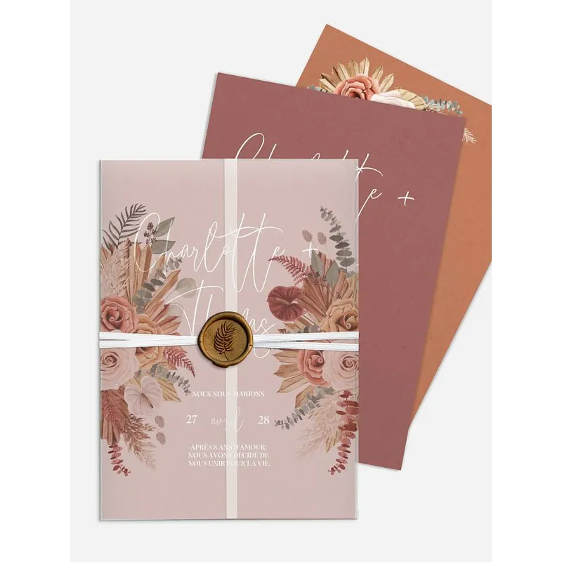 Faire-part de mariage Esprit bohémien