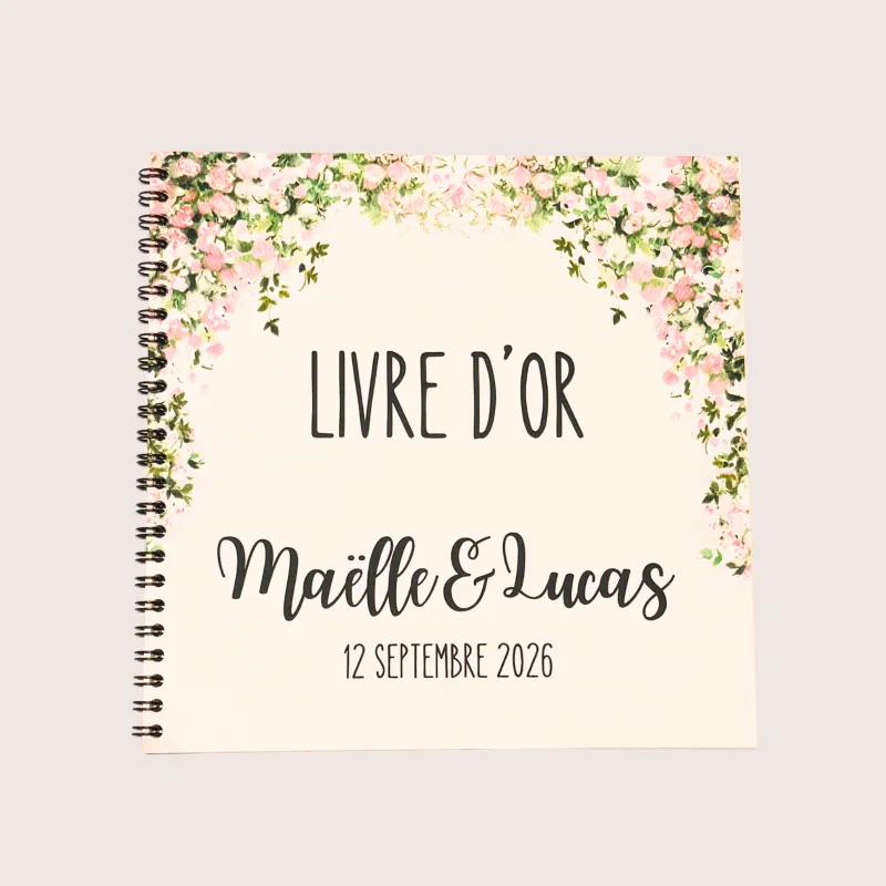 Livre d'or de mariage Aquarelle florale