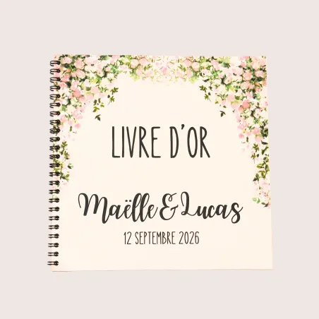 Livre d'or de mariage Aquarelle florale