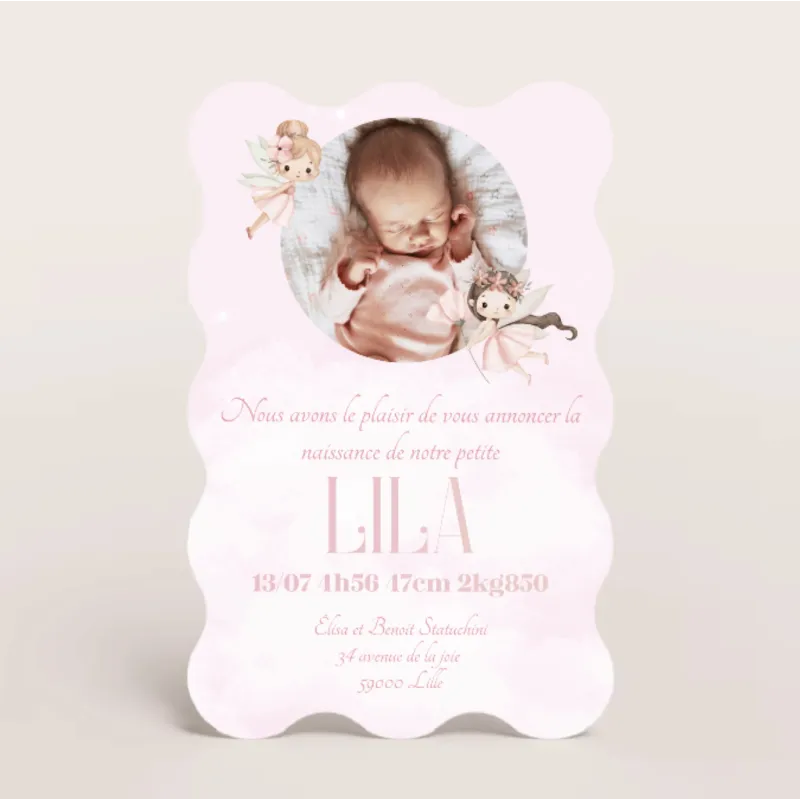 Faire-part de naissance Féerie