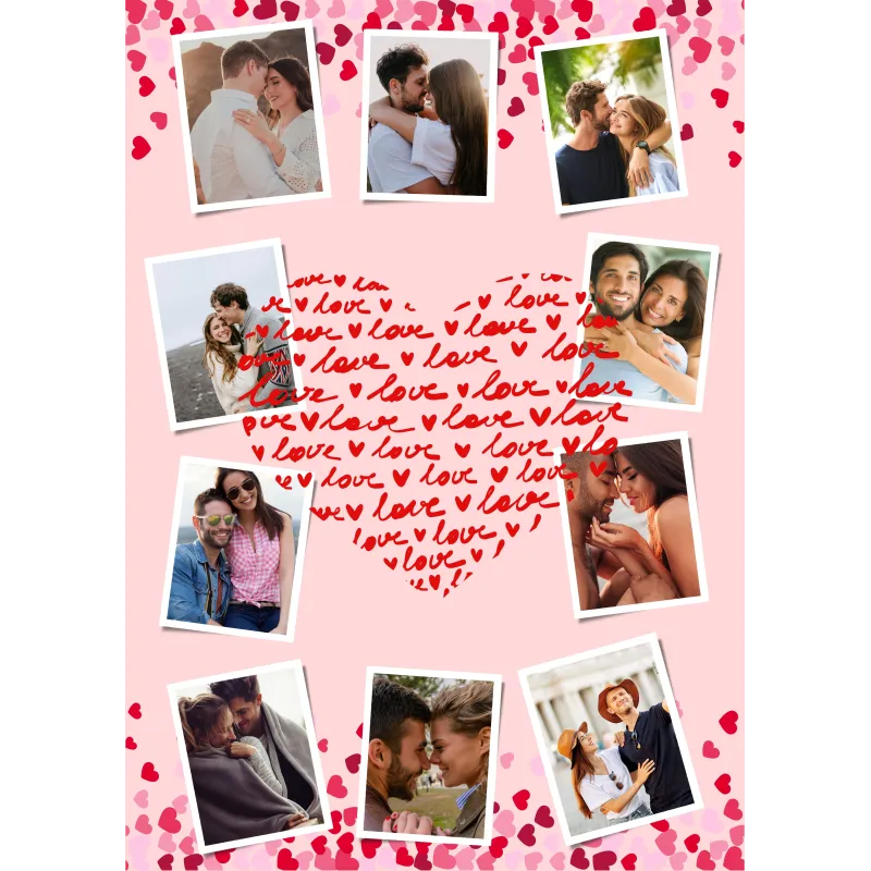 Affiche Coeur Love à personnaliser
