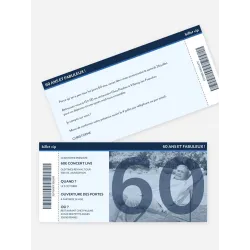 Invitation anniversaire Ticket de Concert