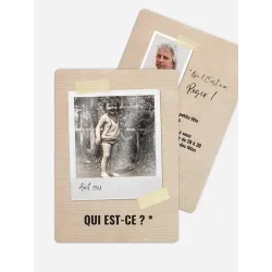Invitation anniversaire Qui est-ce