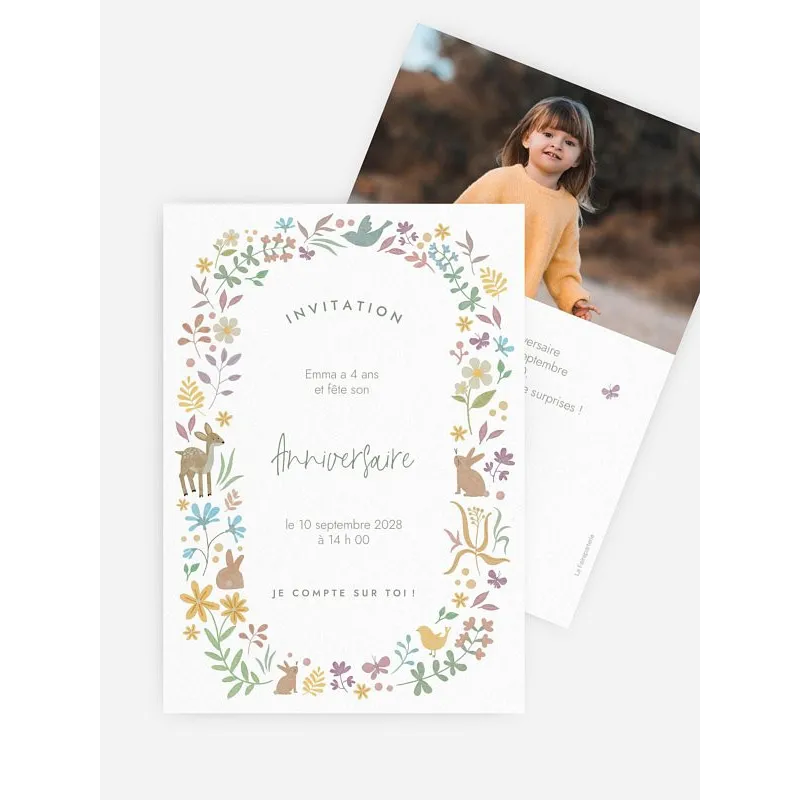 Invitation anniversaire Fête des fleurs