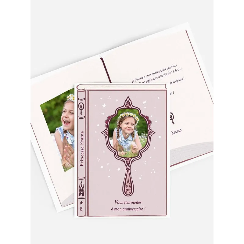 Invitation anniversaire Miroir magique