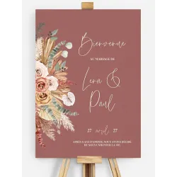 Panneau de bienvenue mariage Esprit bohémien