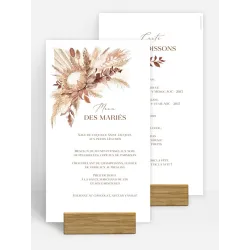 Menu de mariage Bohemian Bouquet