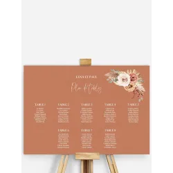 Plan de tables mariage Esprit bohémien