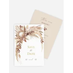 Save the date Bohemian Bouquet