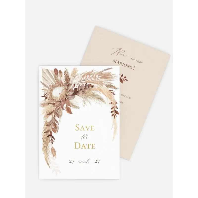 Save the date Bohemian Bouquet