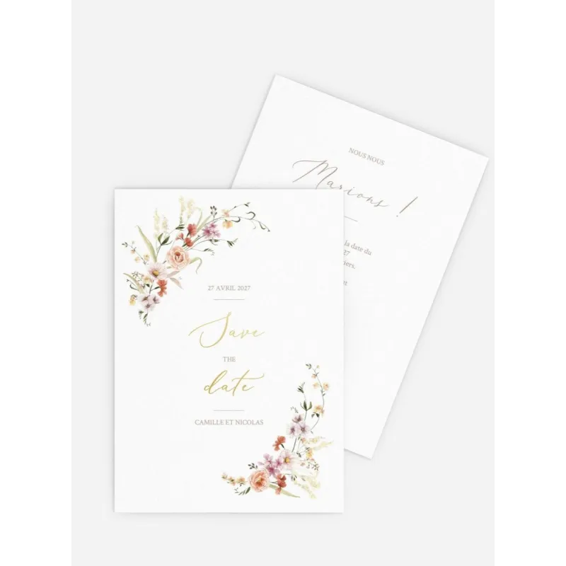 Save the date Arche de fleurs