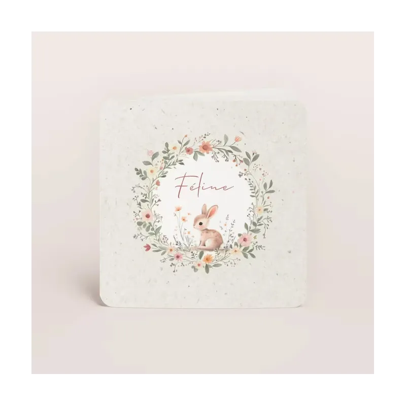 Faire-part de naissance Jardin en fleurs