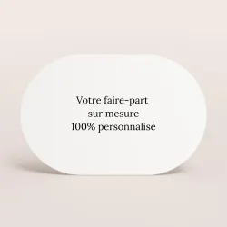 Faire-part simple - paysage avec une forme ovale (17 x 11 cm)