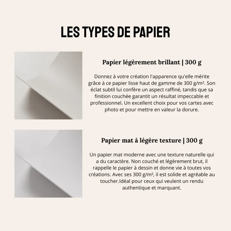 Faire-part simple - portrait avec bordure crantée (11 x 17 cm)
