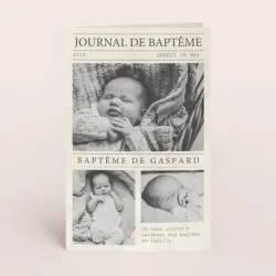 Faire-part de baptême Journal