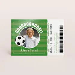 Invitation anniversaire Fan de foot