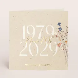 Invitation anniversaire mariage Chic et dorure - Noces d'Or