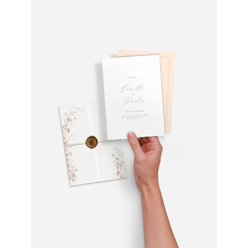 Faire-part de mariage Arche de fleurs