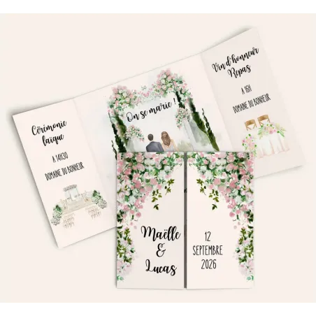 Faire-part de mariage Aquarelle florale