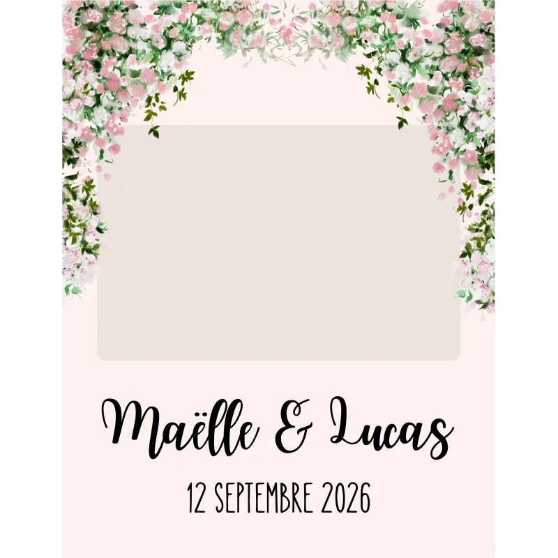 Photobooth mariage Aquarelle florale