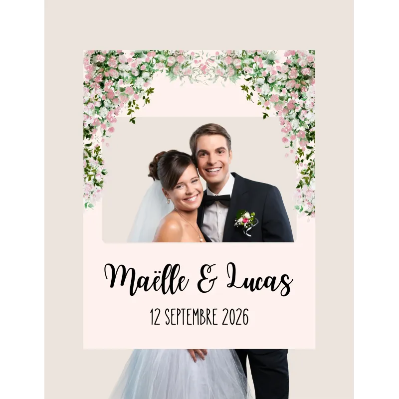 Photobooth mariage Aquarelle florale