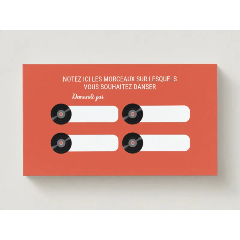 Cartes mariage "Inspire le DJ" - Pack de 25 cartes