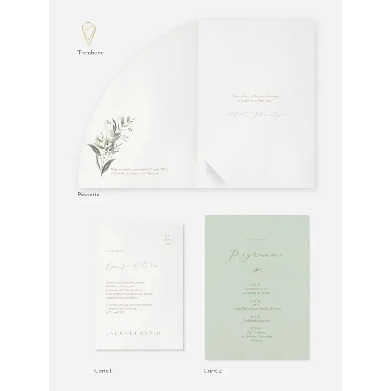Faire-part de mariage Beauty of Nature