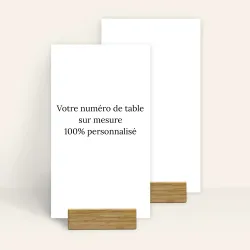 Numéro de table sur mesure