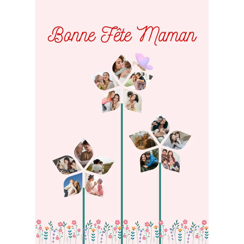 Affiche Maman fleuri