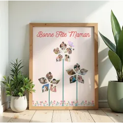 Affiche Maman fleuri