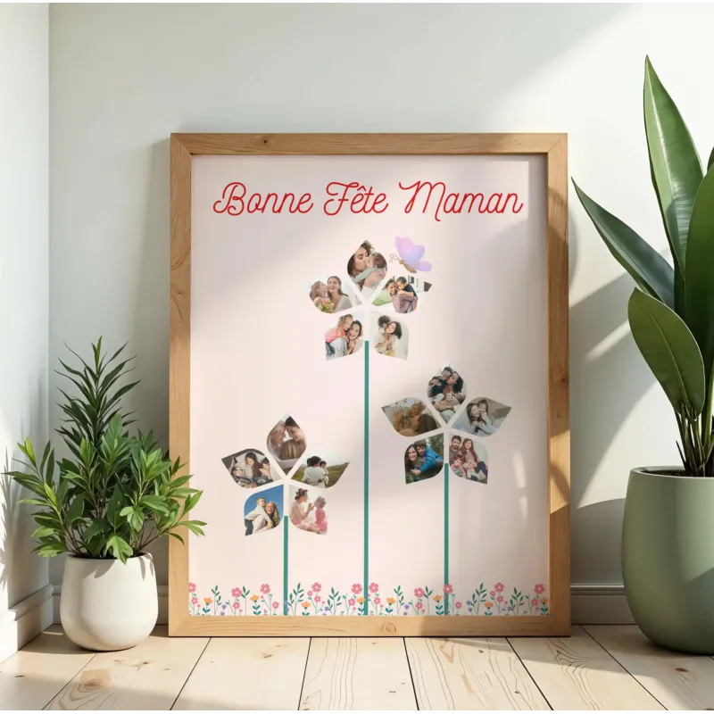 Affiche Maman fleuri