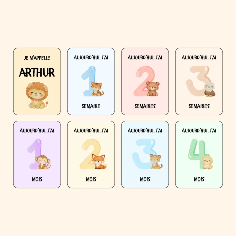 Cartes étape animaux