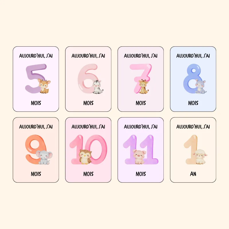 Cartes étape animaux