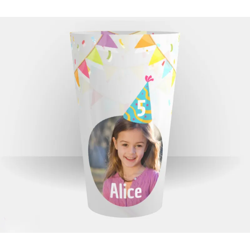 Gobelet personnalisé anniversaire coloré