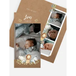 Faire-part de naissance Safari