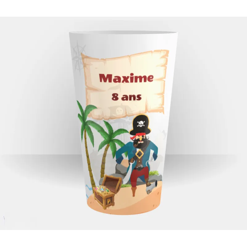 Gobelet personnalisé anniversaire pirate