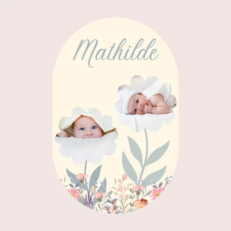 Faire-part de naissance Floraison