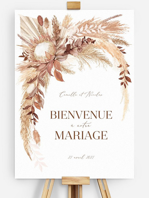 Panneau bienvenue mariage