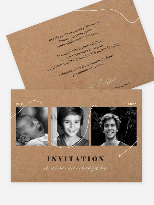 Invitation anniversaire
